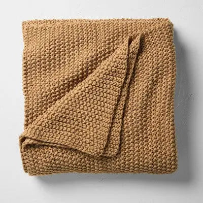 Open Box - Casaluna Chunky Knit Throw Bed Blanket 92x108 Midweight Sweater Knit CasalunaBullseye Deals