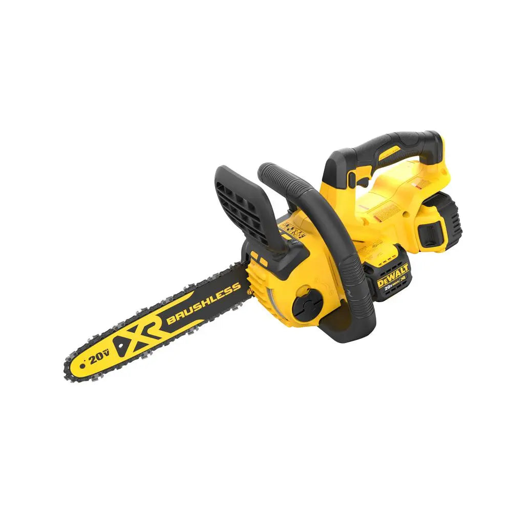 Open Box - DEWALT 12 in. 20V MAX Lithium-Ion Cordless Brushless Chainsaw with (1) 5.0Ah Battery and Charger Included DEWALTBullseye Deals