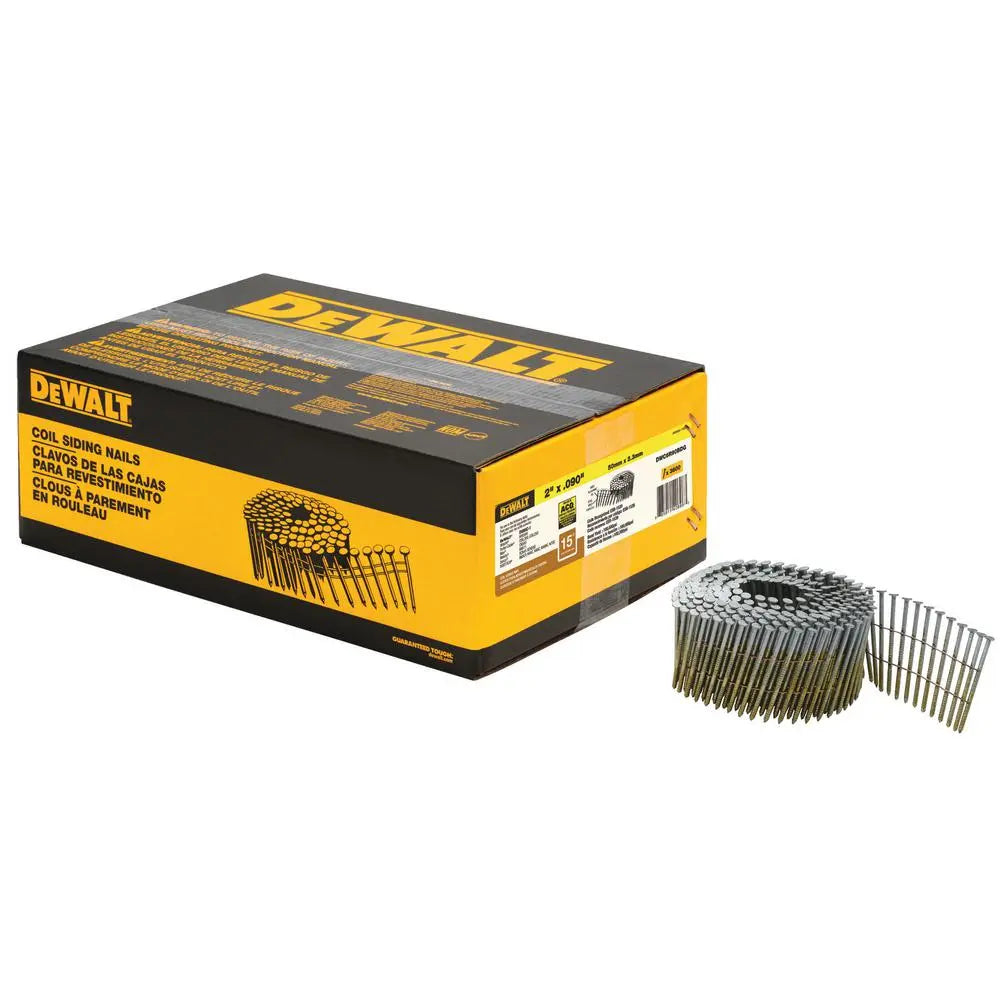 Open Box -  DEWALT 2 in. x 0.090 in. Metal Coil Ring Shank Nails 3600 per Box DeWaltBullseye Deals