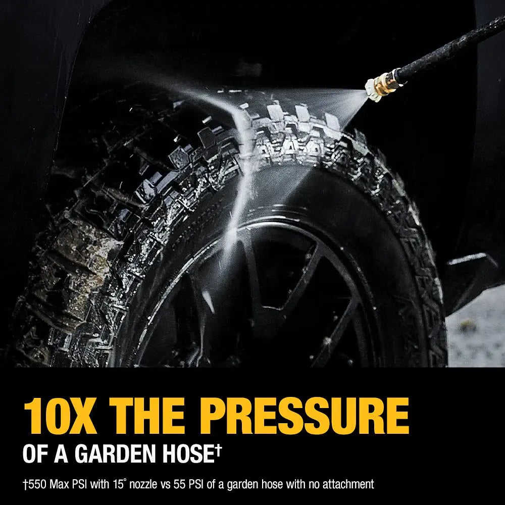 Open Box - DEWALT 20-Volt 550 PSI, 1.0 GPM Cold Water Cordless Electric Power Cleaner with 4 Nozzles (Tool-Only) DEWALTBullseye Deals