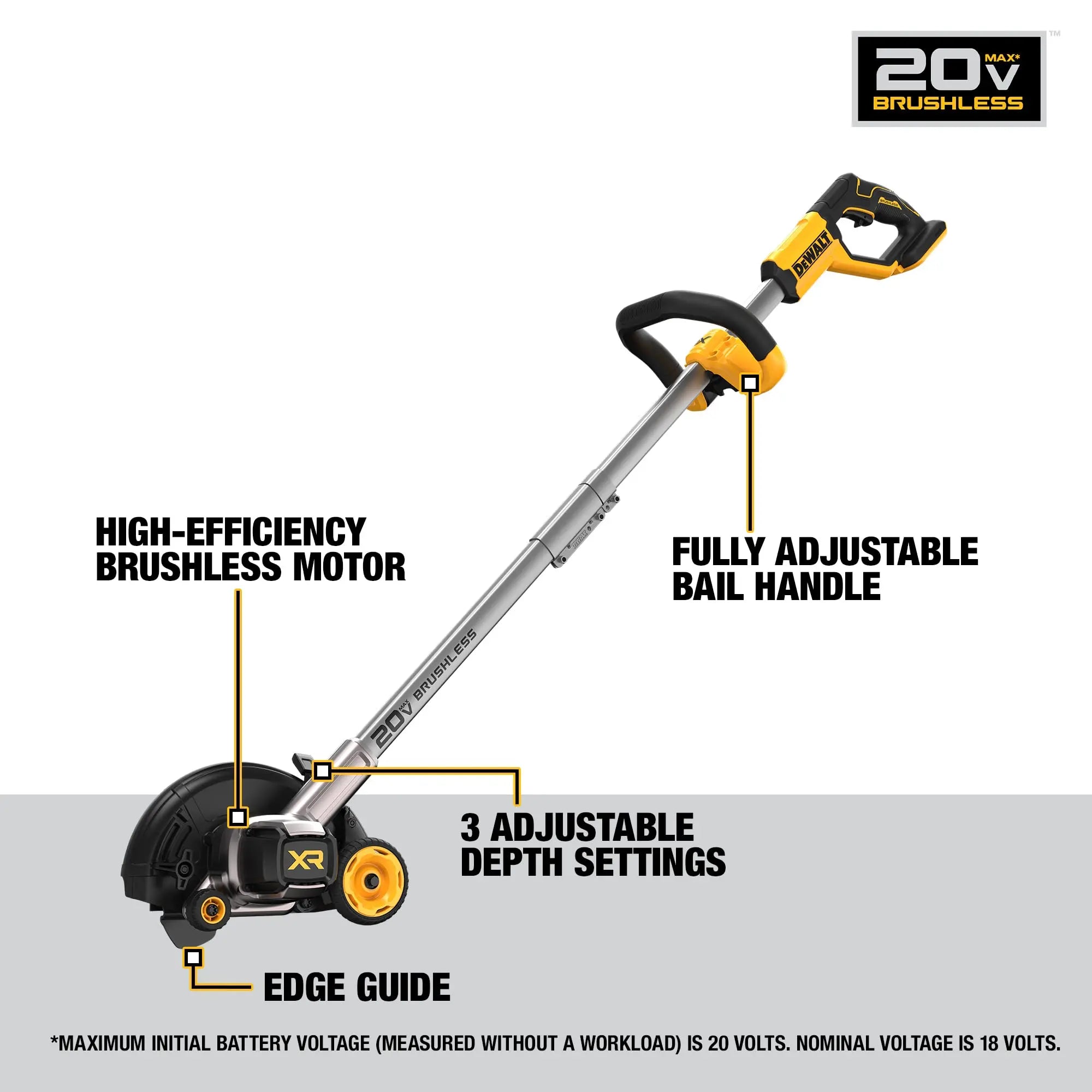 Open Box - DEWALT 20-Volt Cordless Electric Edger (Tool-Only) DEWALT