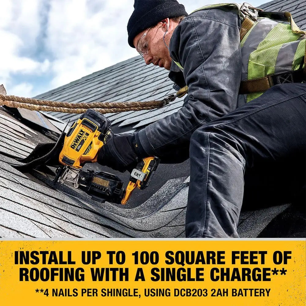 Open Box -  DEWALT 20-Volt MAX Lithium-Ion 15-Degree Cordless Roofing Nailer Kit - Secondipity