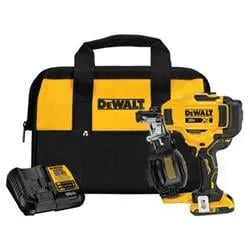 Open Box - DEWALT 20-Volt MAX Lithium-Ion 15-Degree Cordless Roofing Nailer Kit with Battery 2.0 Ah Charger and Bag DEWALTBullseye Deals