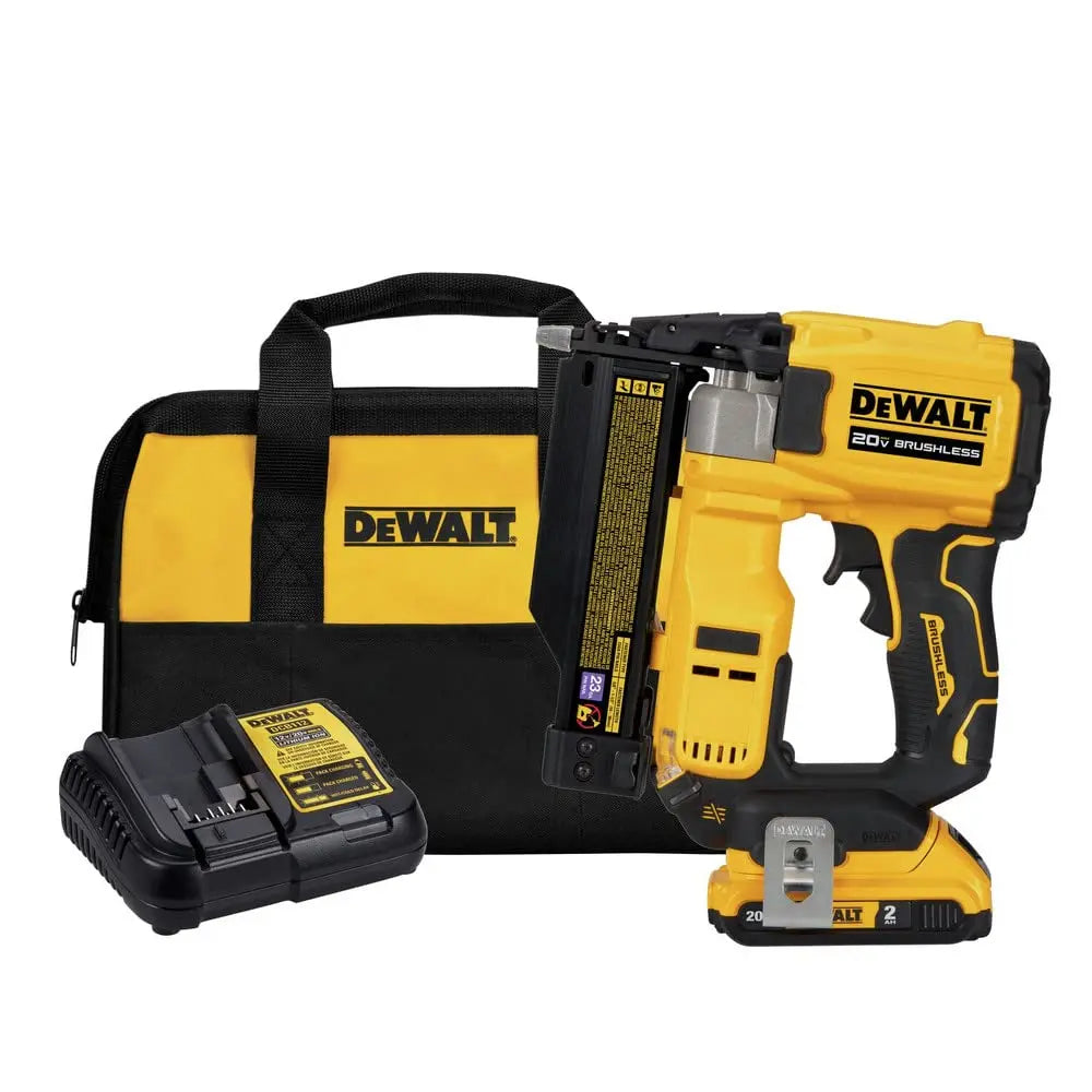Open Box - DEWALT 20-Volt MAX Lithium-Ion Cordless 23-Gauge Pin Nailer Kit with 2.0 Ah Battery Pack and Charger DEWALTBullseye Deals