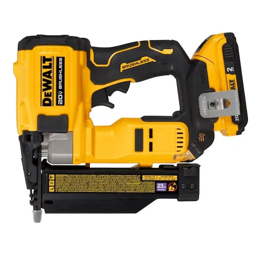 Open Box -  DEWALT 20-Volt MAX Lithium-Ion Cordless 23-Gauge Pin Nailer Kit with 2.0 Ah Battery Pack and Charger DEWALTBullseye Deals