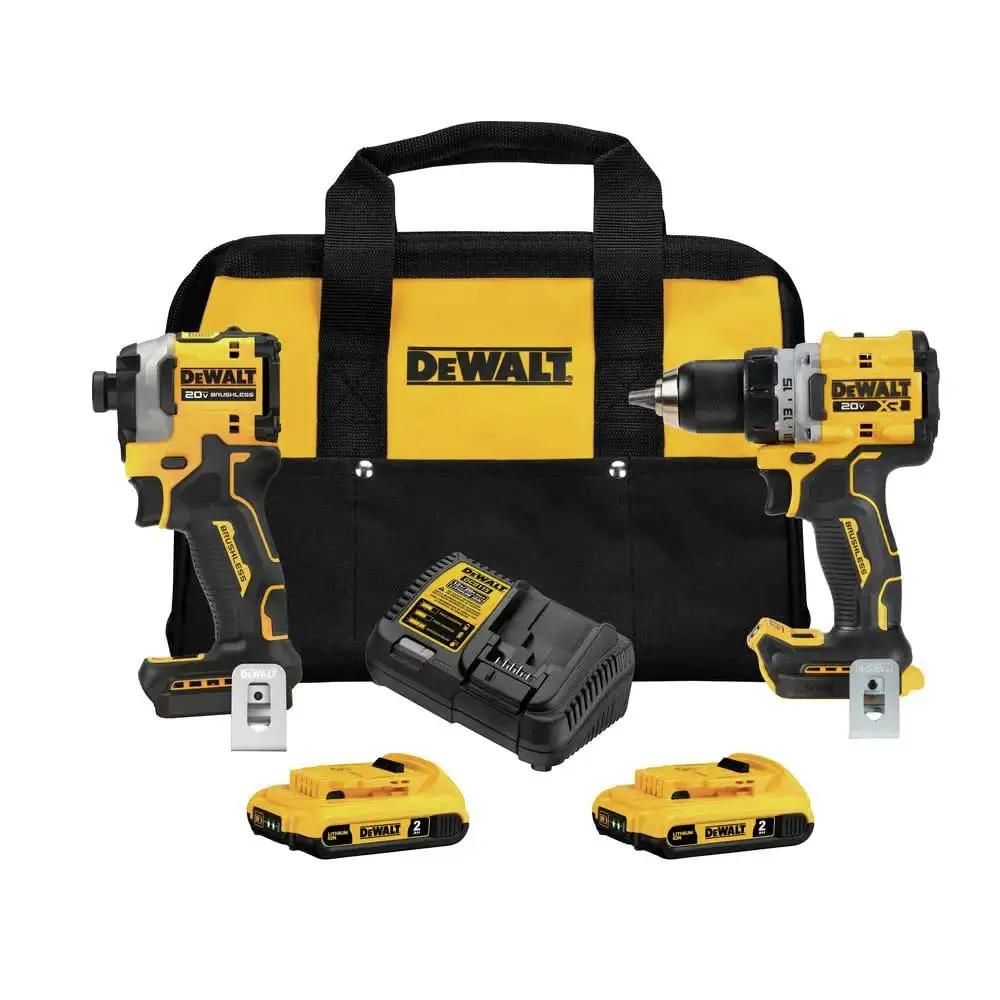 Open Box -  DEWALT 20-Volt MAX XR Drill/Driver and ATOMIC Impact Driver Combo Kit (2-Tool) with Two 2.0 Ah Batteries, Charger and Bag DEWALTBullseye Deals