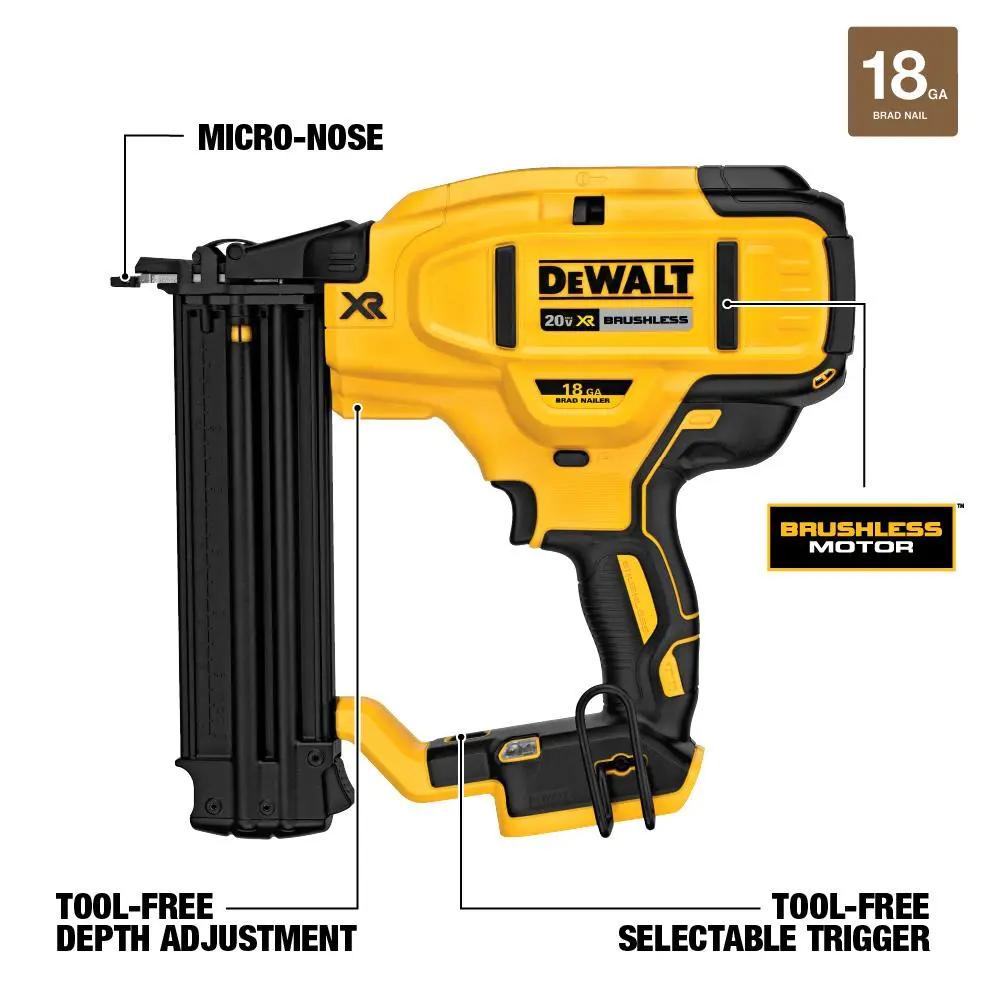 Open Box -  DEWALT 20-Volt MAX XR Lithium-Ion Cordless 18-Gauge Brad Nailer (Tool-Only) DEWALTBullseye Deals