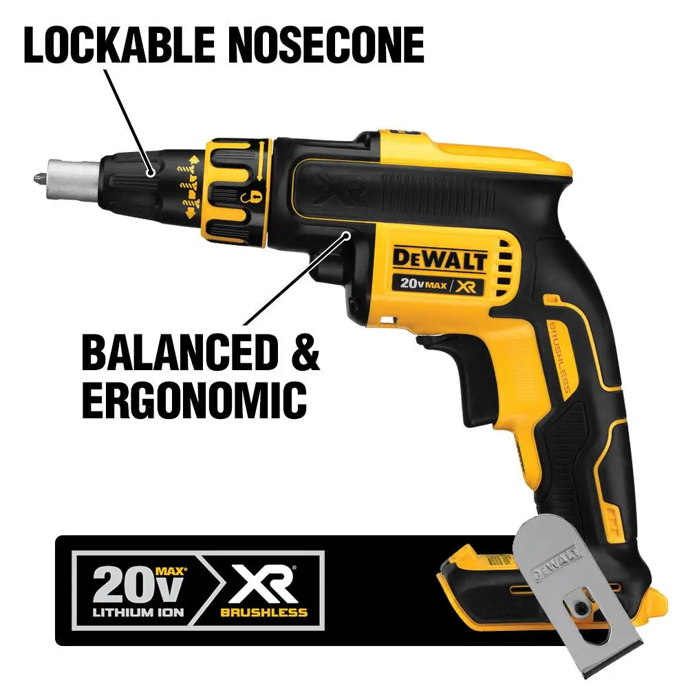 Open Box -  DEWALT 20-Volt MAX XR Lithium-Ion Cordless Brushless Drywall Screw Gun Tool-Only DEWALTBullseye Deals