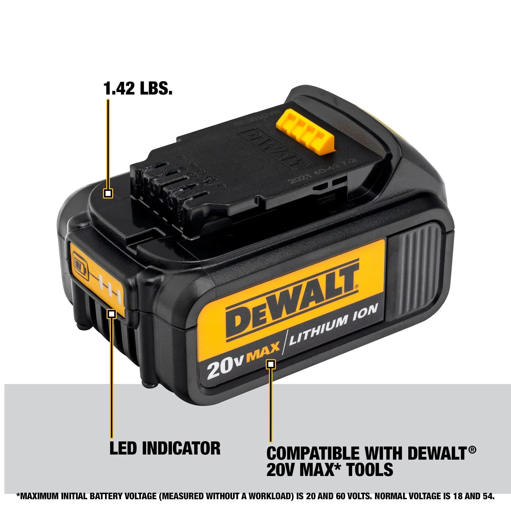 Open Box -  DEWALT 20-Volt Max 3-Amp Hours Power Tool Battery DewaltBullseye Deals