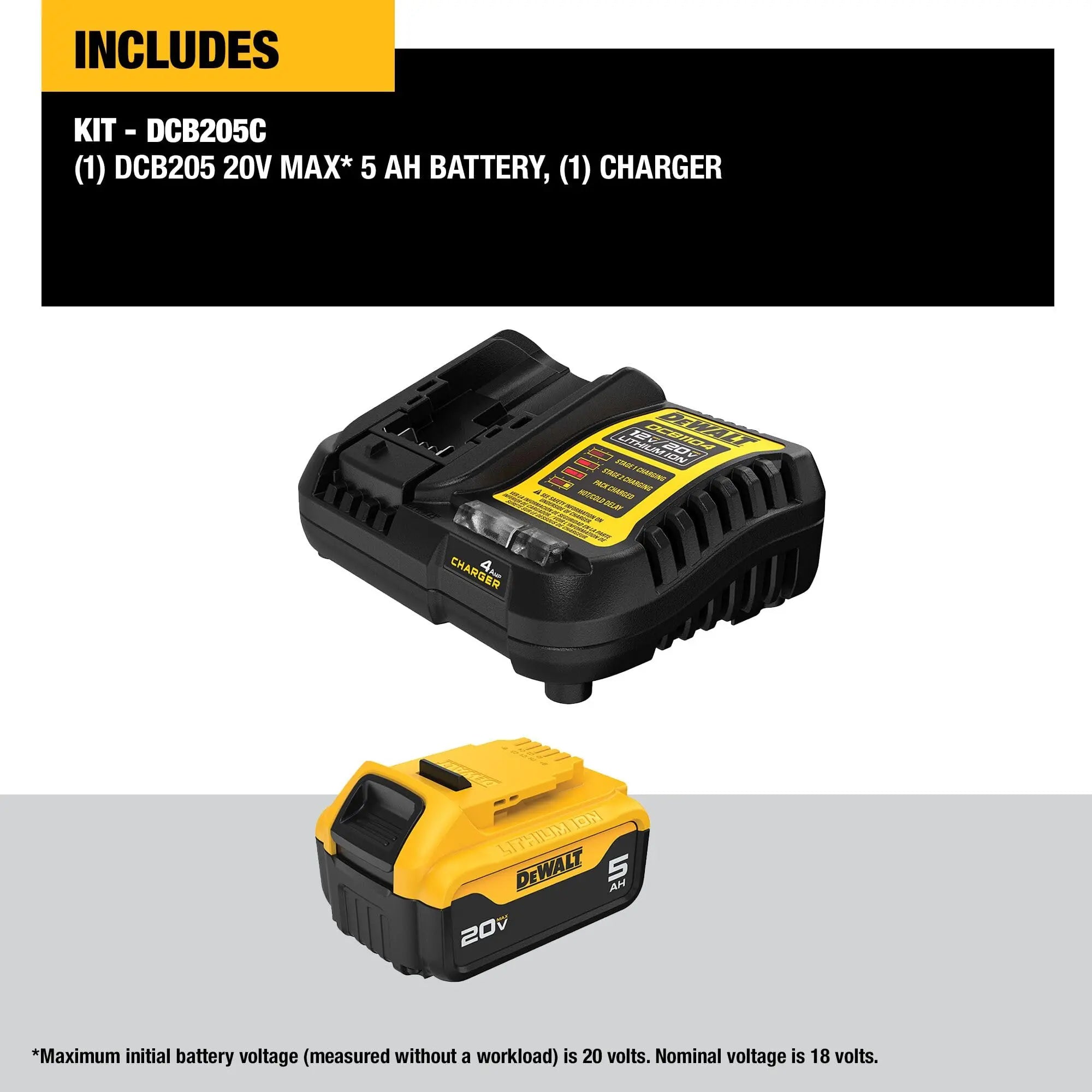 Open Box -  DEWALT 20-Volt Maximum XR 5.0 Ah Battery Pack and Charger DEWALTBullseye Deals
