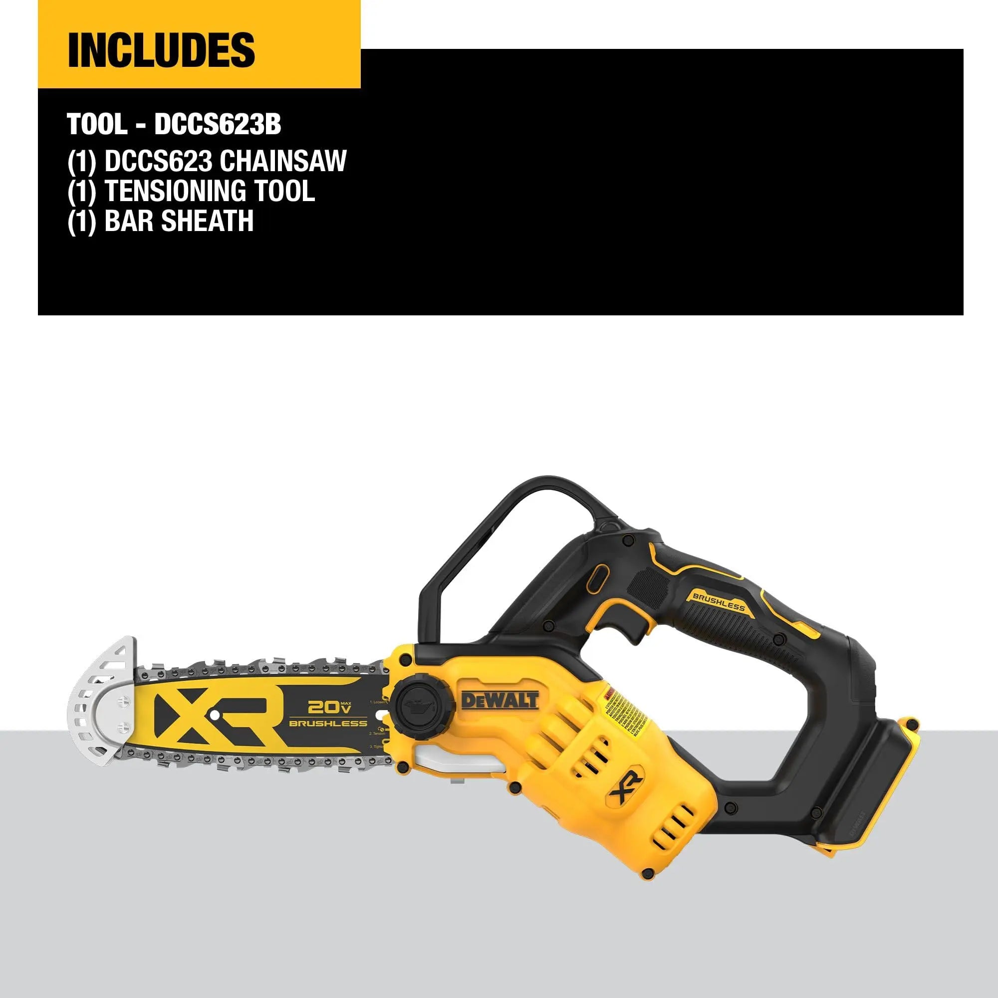 Open Box -  DEWALT 20V MAX 8-inch Pruning Chainsaw (Tool Only) DEWALTBullseye Deals