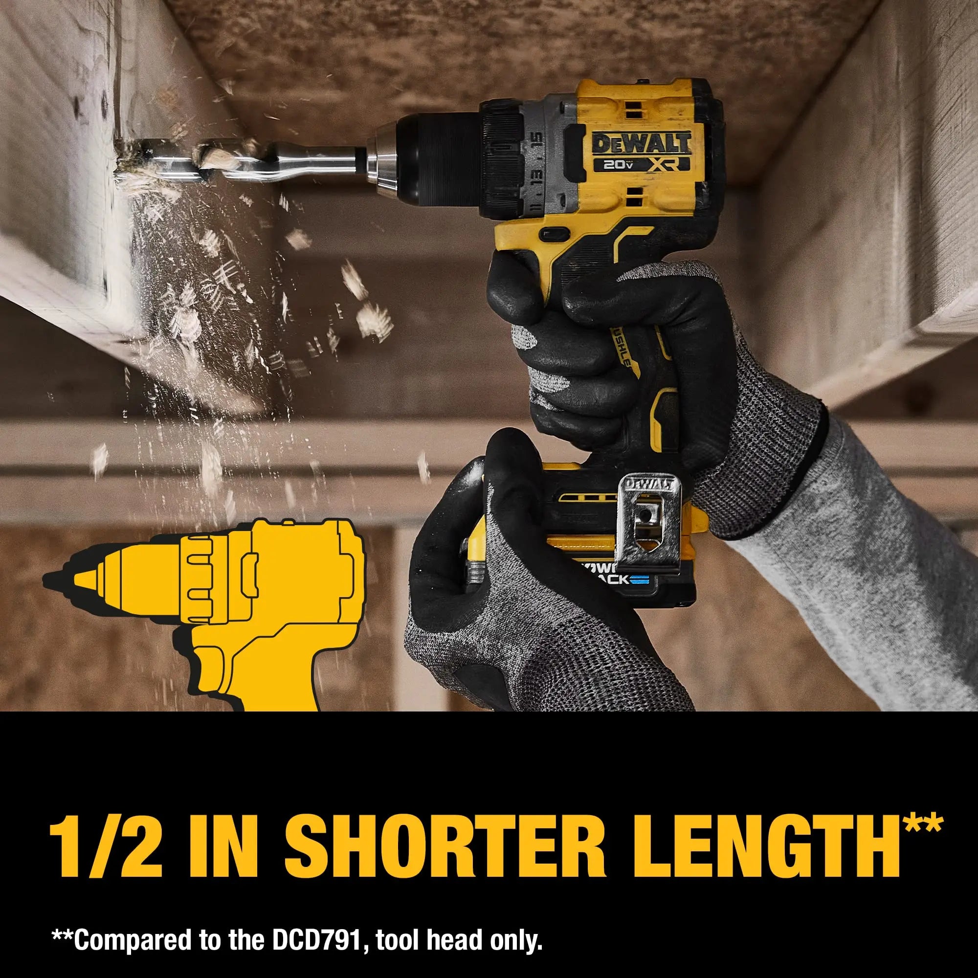 Open Box -  DEWALT 20V MAX* XR® Brushless Cordless 1/2 in. Drill/Driver Kit (DCD800P1), Yellow (B09YXVCTSN) DewaltBullseye Deals