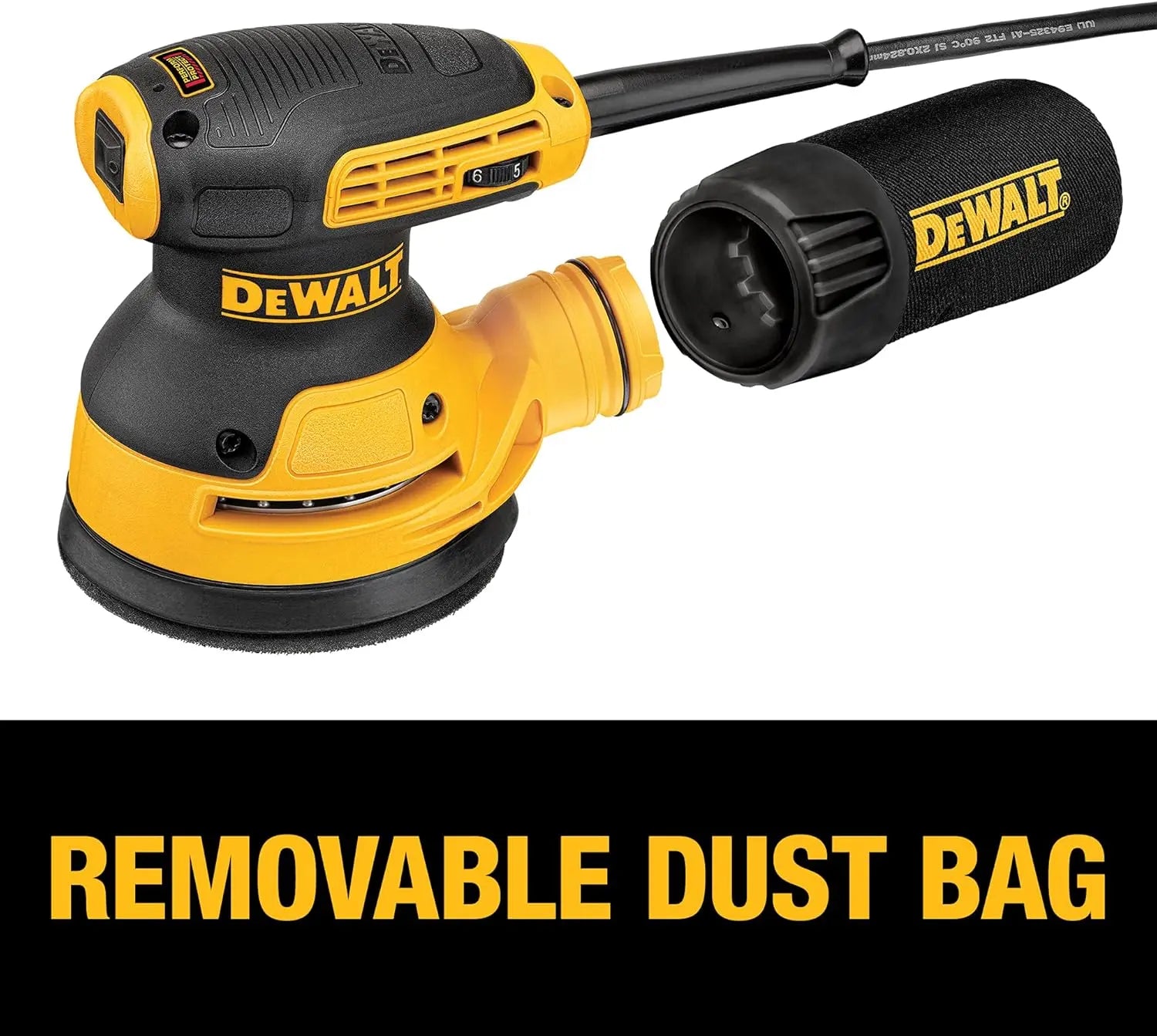 Open Box -  DEWALT 3 Amp Corded 5 in. Variable Speed Random Orbital Sander DEWALTBullseye Deals