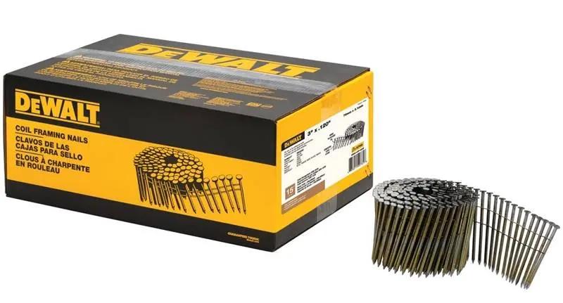 Open Box -  DEWALT 3 in. x 0.120 in. Metal Coil Nails 2700 per Box DeWaltBullseye Deals