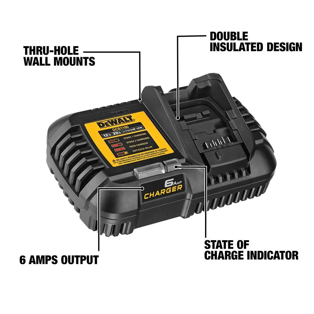 Open Box -  DEWALT 6 Amp Battery Charger DEWALTBullseye Deals
