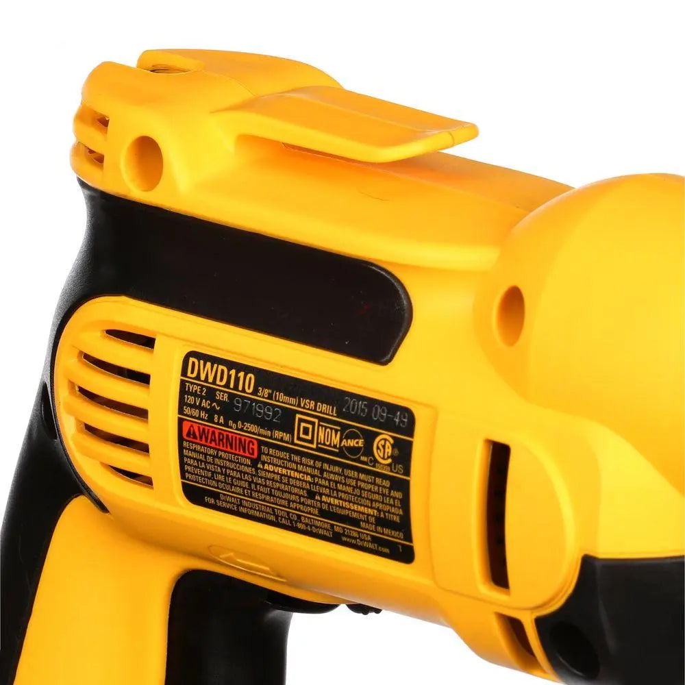 Open Box -  DEWALT 8 Amp Corded 3/8 in. Pistol Grip Drill - DWD110K DEWALTBullseye Deals