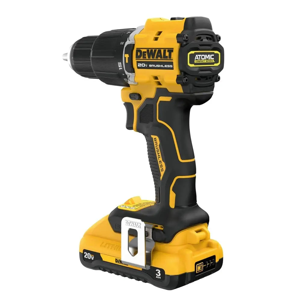 Open Box -  DEWALT ATOMIC 20-Volt Lithium-Ion Cordless 1/2 in. Compact Hammer Drill with 3.0Ah Battery, Charger and Bag DEWALTBullseye Deals