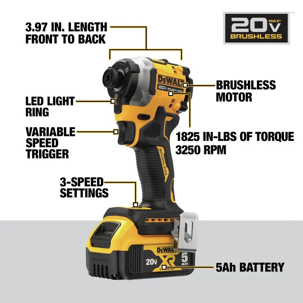Open Box -  DEWALT ATOMIC 20-Volt MAX Lithium-Ion Cordless Impact Driver Kit DEWALTBullseye Deals