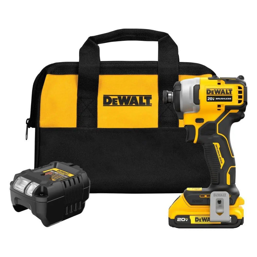 Open Box -  DEWALT ATOMIC 20V Max Lithium-Ion Brushless Cordless Compact 1/4 in. Impact Driver Kit with 2.0Ah Battery, Charger and Bag DEWALTBullseye Deals