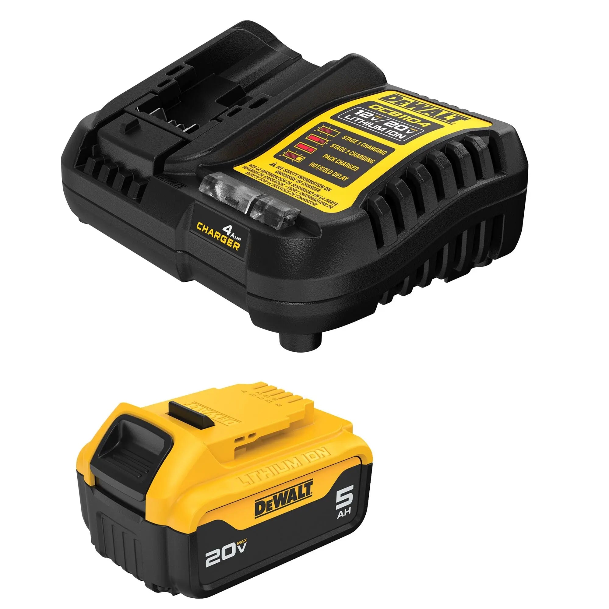 Open Box -  DEWALT DCB205CK MAX XR Starter Kit with Premium Battery Pack 5.0Ah Charger Bag DEWALTBullseye Deals
