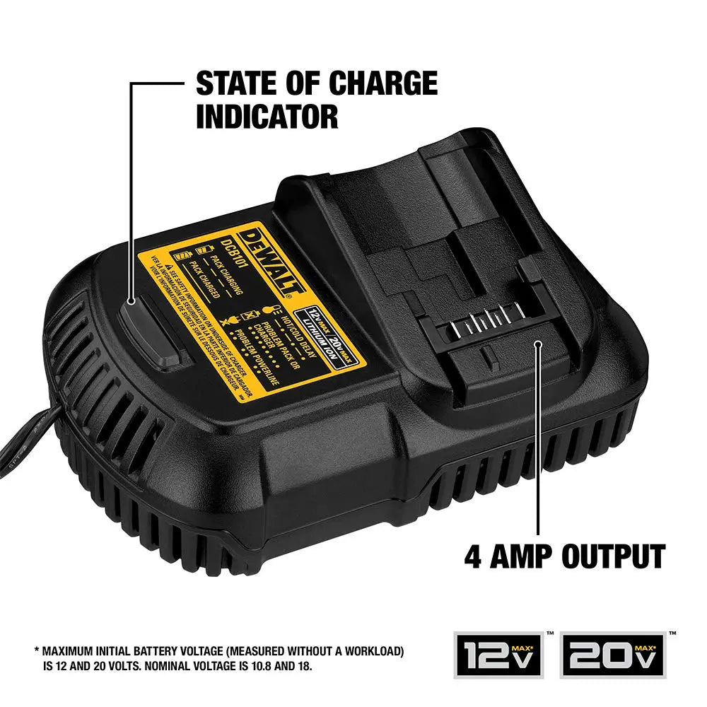 Open Box -  DEWALT DCB205CK MAX XR Starter Kit with Premium Battery Pack 5.0Ah Charger Bag DEWALTBullseye Deals