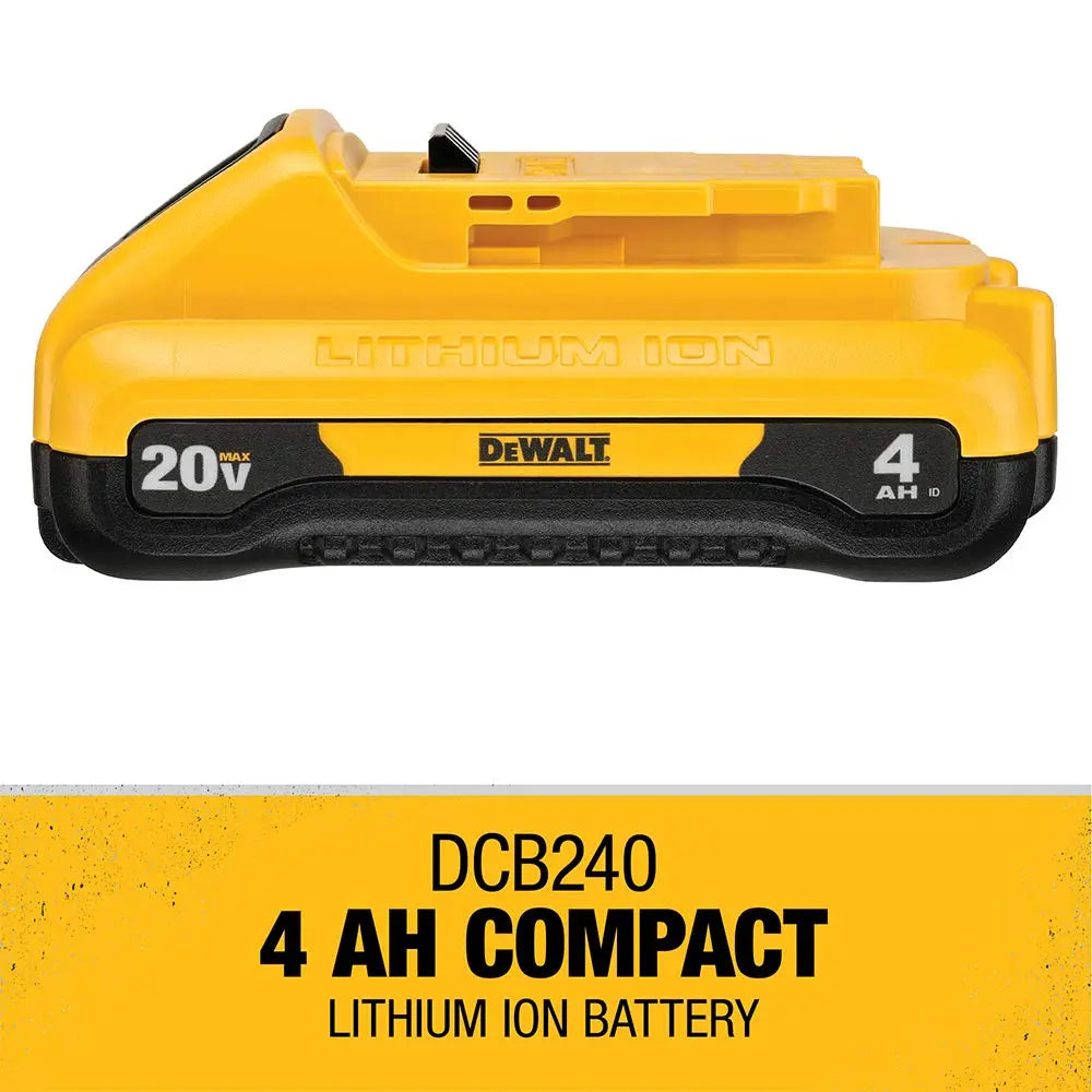Open Box -  DEWALT DCB240 20-Volt MAX Lithium-Ion 4.0 Ah Compact Battery Pack DEWALTBullseye Deals