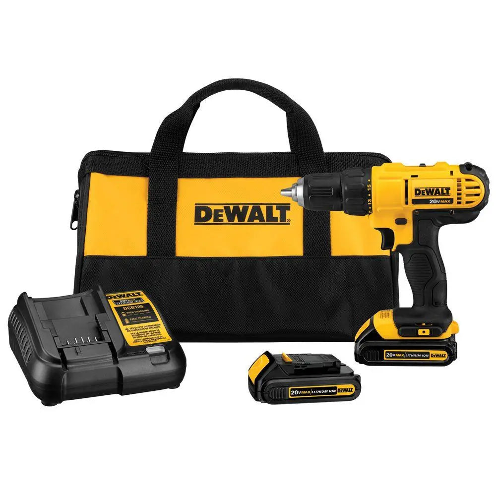 Open Box -  DEWALT DCD771C2 20-Volt Max Lithium-Ion 1/2 in. Cordless Drill/Driver Kit DEWALTBullseye Deals