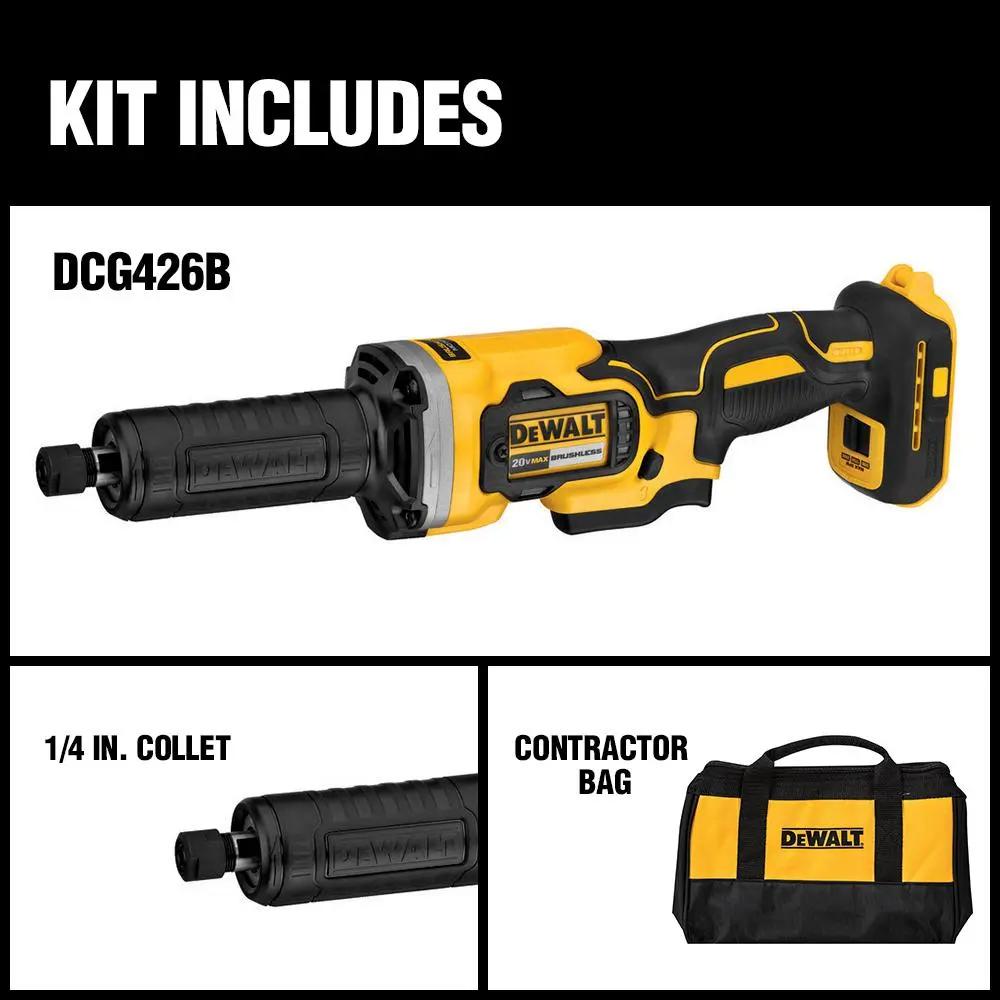 Open Box -  DEWALT DCG426B 20-V MAX XR Lithium-Ion Cordless Brushless Die Grinder Tool-Only DEWALTBullseye Deals