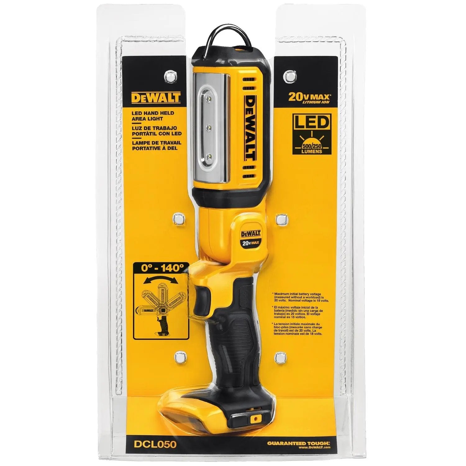 Open Box -  DEWALT DCL050 20V Max LED Hand Held Area Light DEWALTBullseye Deals