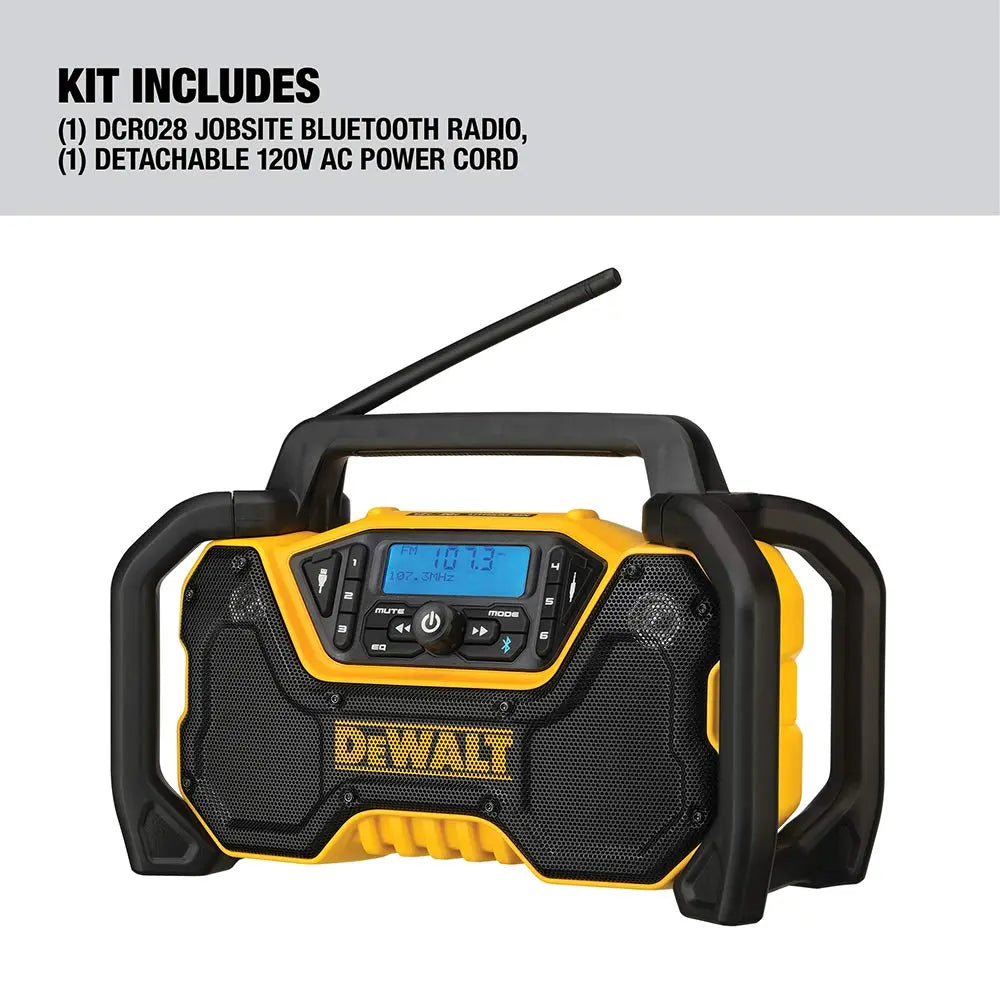 Open Box -  DEWALT DCR028B 20-Volt MAX Compact Bluetooth Radio (Tool Only) DEWALTBullseye Deals