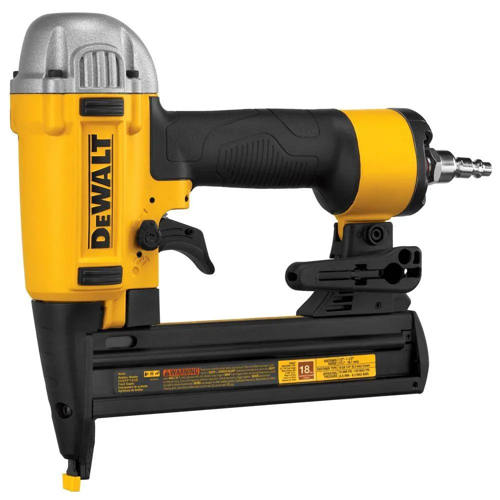 Open Box -  DEWALT DWFP1838 Pneumatic 18-Gauge 1/4 in. Crown Stapler DEWALTBullseye Deals