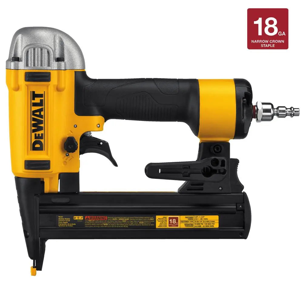Open Box -  DEWALT DWFP1838 Pneumatic 18-Gauge 1/4 in. Crown Stapler DEWALTBullseye Deals