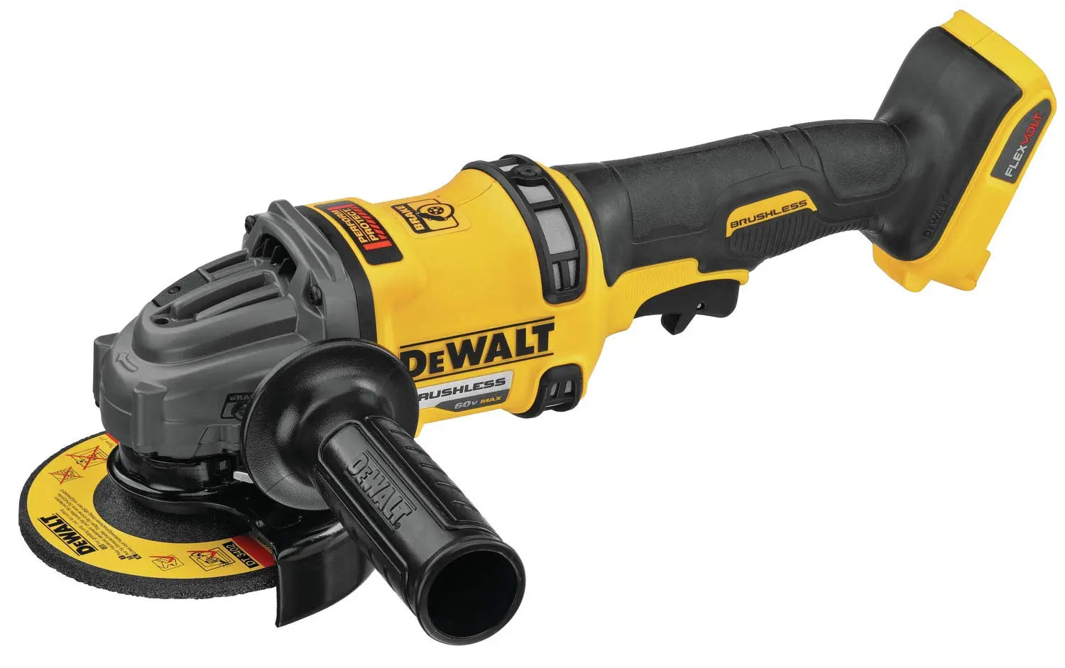 Open Box - DEWALT FLEXVOLT 60- -Volt MAX Cordless Brushless 4-1/2 in. - 6 in. Small Angle Grinder with Kickback Brake (Tool-Only) - Secondipity