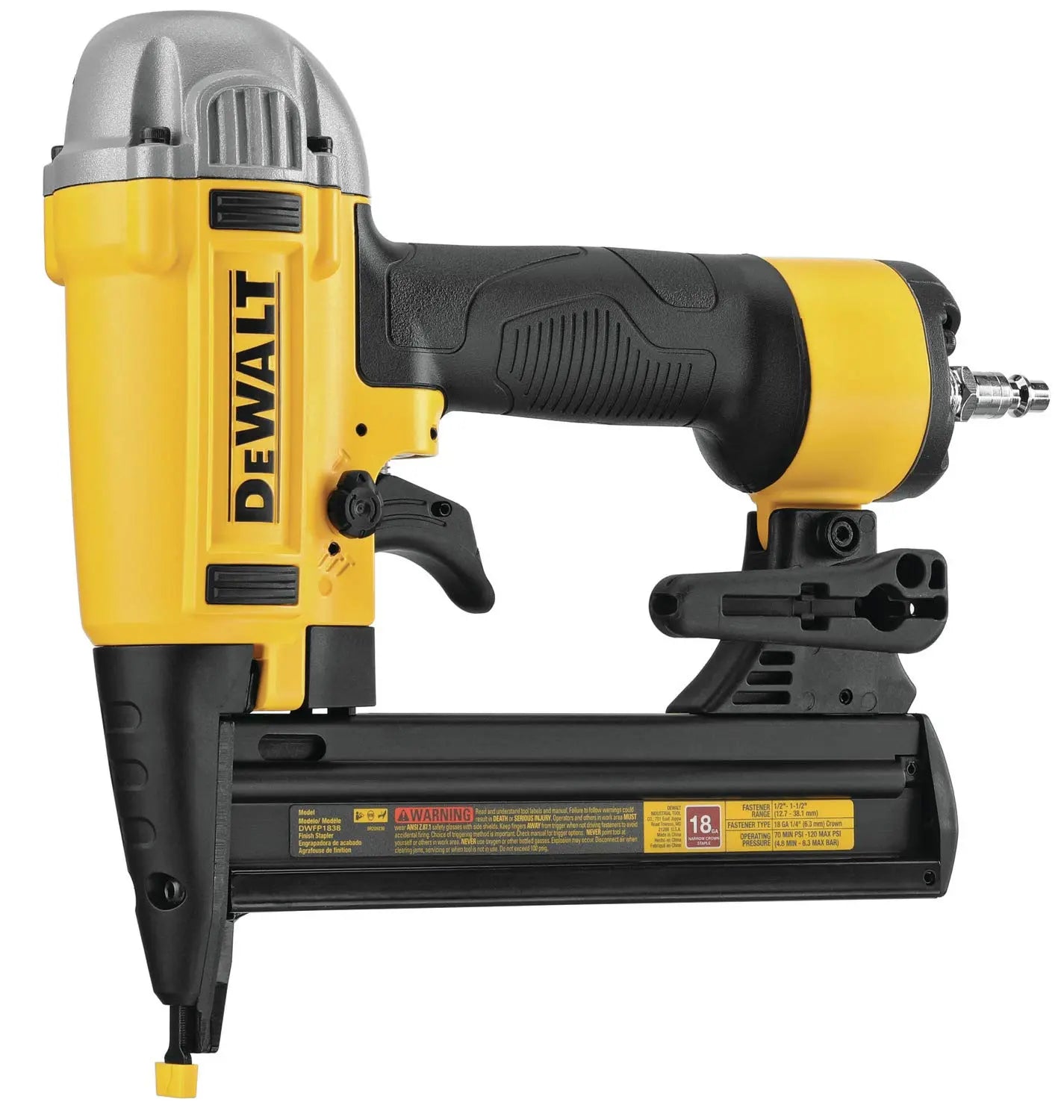 Open Box - DEWALT Pneumatic 18-Gauge 1/4 in. Crown Stapler DEWALTBullseye Deals