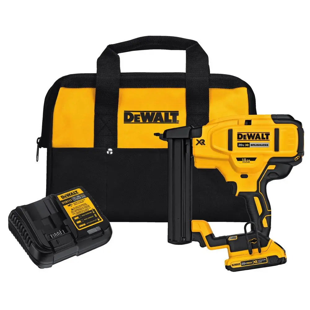 Open Box -  Dewalt DCN681D1 20V MAX Cordless Lithium-Ion 18 Gauge Narrow Crown Stapler Kit DEWALTBullseye Deals