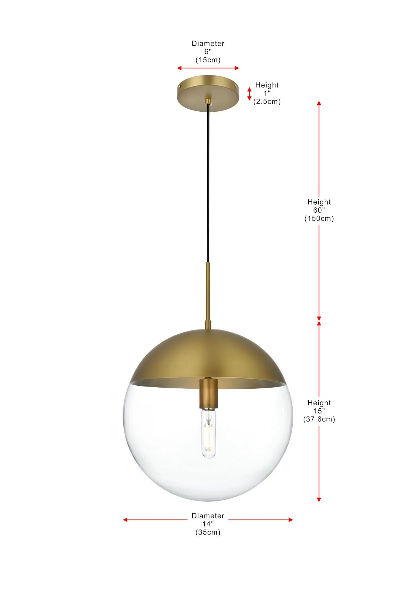 Open Box - Elegant Lighting LD6045BK - Pendants Indoor Lighting Elegant LightingBullseye Deals
