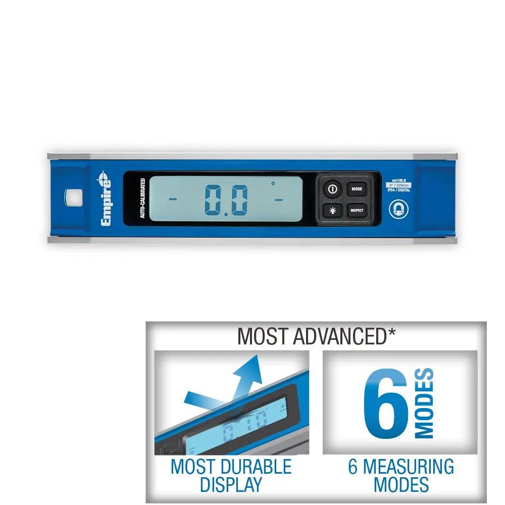 Open Box -  Empire EM105.9 9 in. Magnetic Digital Torpedo Level EmpireBullseye Deals