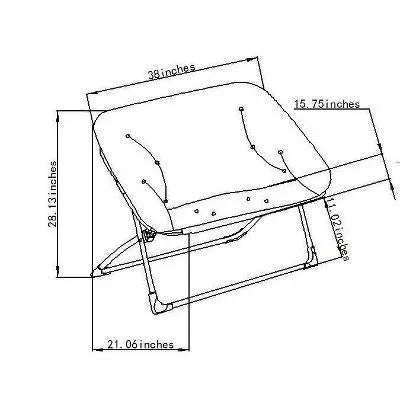 Folding Dish Loveseat Gray - Pillowfort - Secondipity