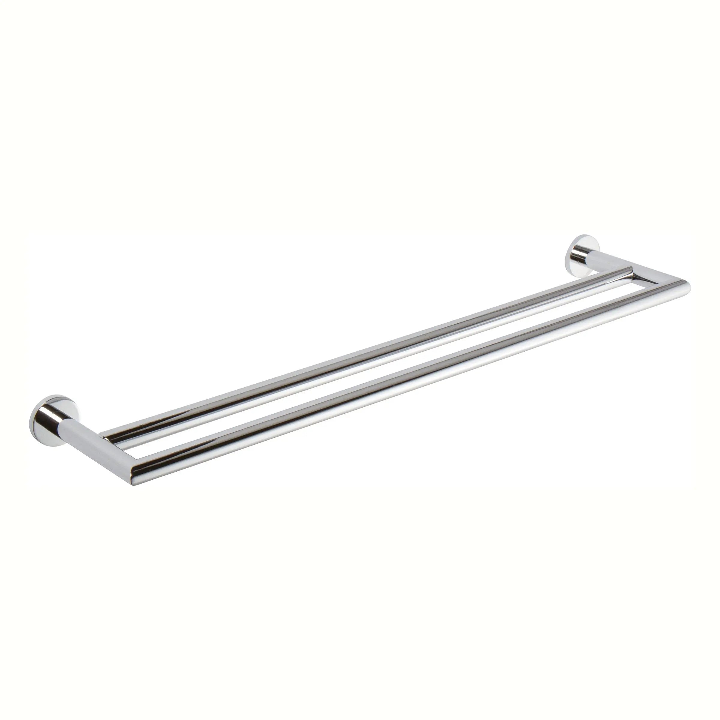 Open Box - Ginger 4622-24/PC Kubic 24" Double Towel Bar with Plain Rosette GingerBullseye Deals