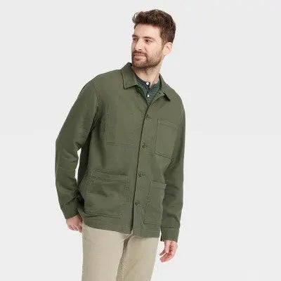 Open Box - Goodfellow & Co Men's Button Up Tailored Work Shirt Jacket Utility Goodfellow & CoBullseye Deals