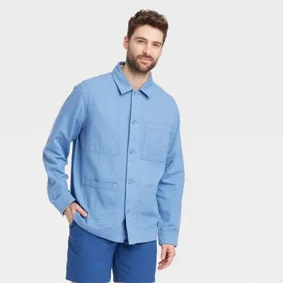 Open Box - Goodfellow & Co Men's Button Up Tailored Work Shirt Jacket Utility Goodfellow & CoBullseye Deals