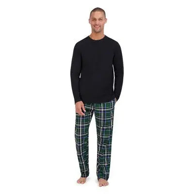 Open Box - Hanes Originals Men's 2pc Comfort Fleece Sleep Pajama Set Hanes PremiumBullseye Deals