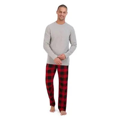 Open Box - Hanes Originals Men's 2pc Comfort Fleece Sleep Pajama Set Hanes PremiumBullseye Deals