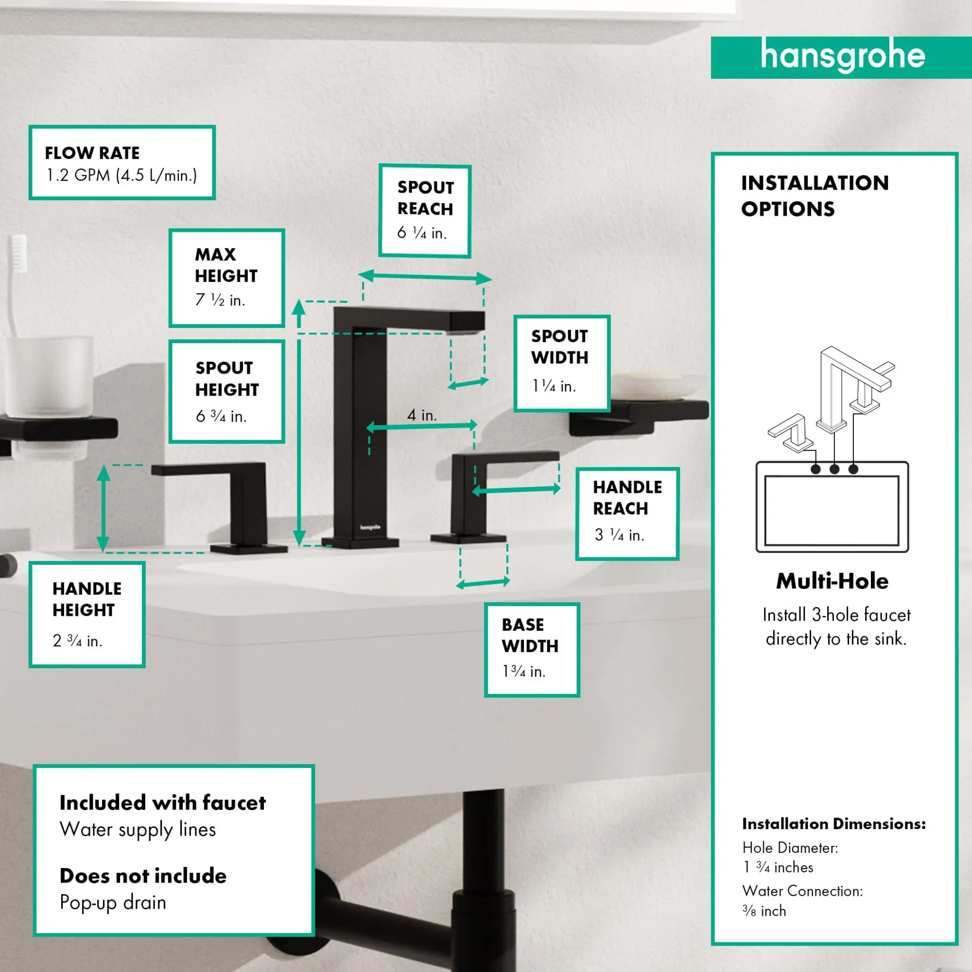 Open Box - Hansgrohe 73031671 - Bathroom Sink Faucets Faucet HansgroheBullseye Deals