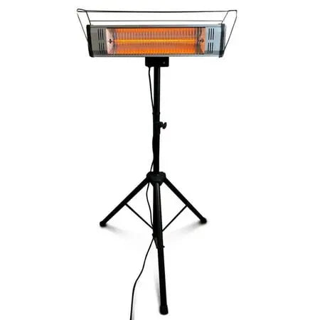 Open Box Heat Storm Tradesman 1500-Watt Electric Outdoor Infrared Quartz Portable Space Heater with Tripod  Wall and Ceiling Mount  Black - Secondipity