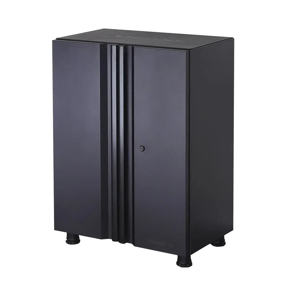 Open Box -  Husky Welded 24 in. W x 33 in. H x 16 in. D 24-Gauge Free Standing 2-Door Steel Garage Cabinet in Black, Matte black powder coating Husky
