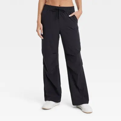 Open Box - JoyLab Women's Mid-Rise Parachute Pants Relaxed Fit Casual Activewear JoyLabBullseye Deals