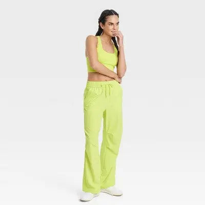 Open Box - JoyLab Women's Mid-Rise Parachute Pants Relaxed Fit Casual Activewear JoyLabBullseye Deals