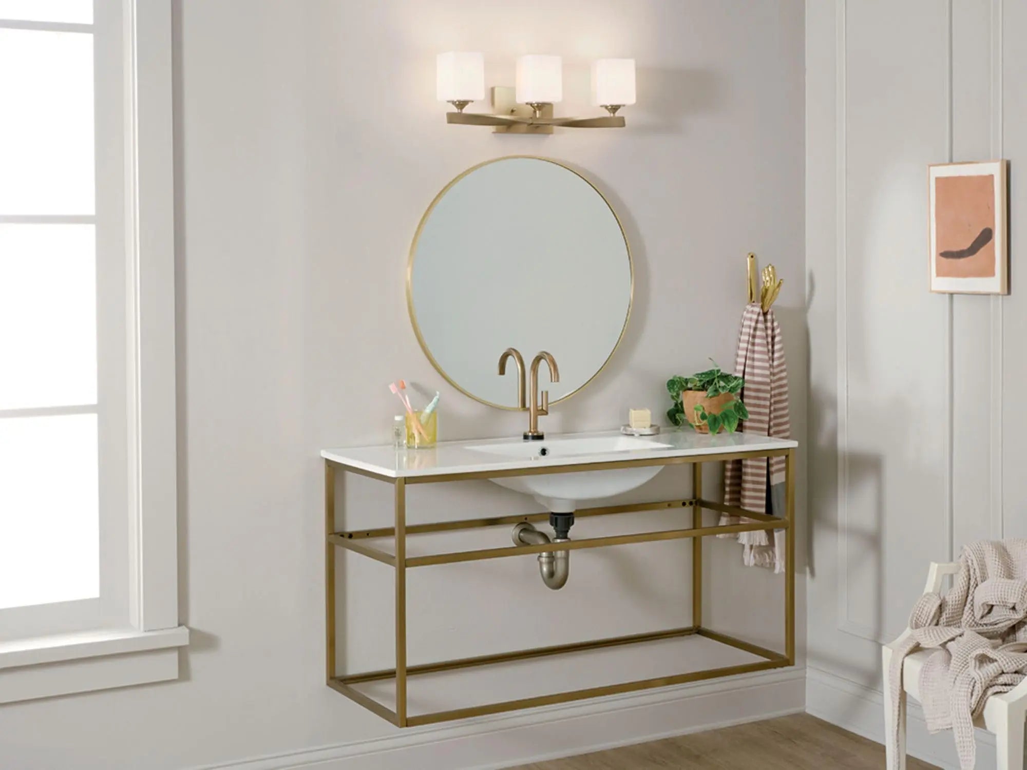 Open Box - Kichler 55002CPZ - Bathroom Fixtures Indoor Lighting KichlerBullseye Deals