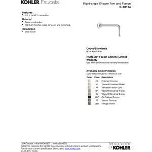 Open Box - Kohler K-10124-BN - Shower Arms Shower Accessories KohlerBullseye Deals